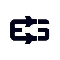 Letter E G Arrow Logo vector