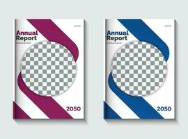 Annual report brochure flyer design template vector, Leaflet, presentation book cover templates. vector