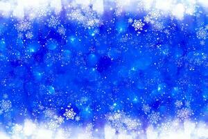 Blue Sparkling Glitter bokeh Background. photo