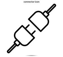 conector icono, vector ilustración