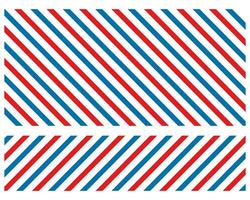 Barber colored liner background. Blue red vector pattern. Diagonal stripe pattern