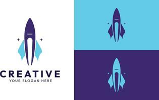 cohete logo, negocio logo, creativo logo vector