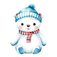 ai généré aquarelle Noël bonhomme de neige. clipart. ai généré. png