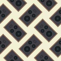 audio speaker seamless pattern. loud speaker box background pattern, creative and beautiful shape amazing studio stereo modern electronics loud speaker seamless pattern illustration design vector