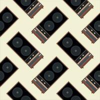 audio speaker seamless pattern. loud speaker box background pattern, creative and beautiful shape amazing studio stereo modern electronics loud speaker seamless pattern illustration design vector