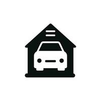 Car garage icon isolated on white background vector