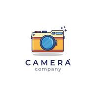 Camera colorful with line style logo, highlight and shadow detail, vector logo template, use for your design brand identity