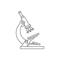 Microscope laboratory science, outline style, Consider incorporating a stylized, clean and minimalist design vector