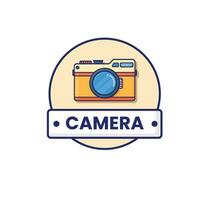 Camera colorful with line style logo, highlight and shadow detail, vector logo template, use for your design brand identity