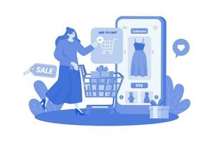 Add To Cart Illustration concept vector