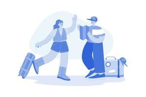 Traveling People Illustration concept on a white background vector