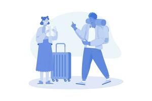 Traveling People Illustration concept on a white background vector