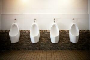 Chamber pot in toilet. Un-focus image. photo