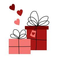 san valentin día regalo cajas vector ilustración