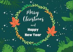 Amazing Merry Christmas and Happy New Year Background design in vector. vector