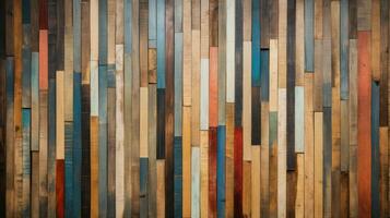 AI generated Wooden rustic minimal boards abstract background. Generative AI photo