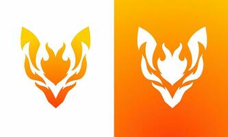 illustration vector graphics of fire fox head symbol logo template