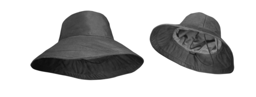 black bucket hat PNG transparent