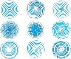 Design elements spiral motion twisted swirl set vector