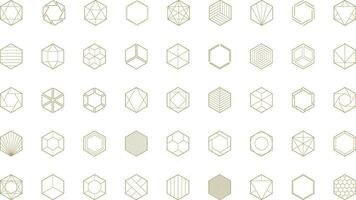 Hexagon vector design elements. Template for logo.