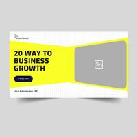 Business concept ways video thumbnail design, business ideas, customizable thumbnail, fully editable vector eps 10 file format