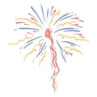 Coloruful Firework Explosion Variant Two vector