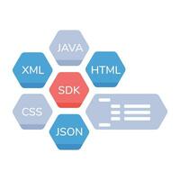 Trendy Code Modules vector