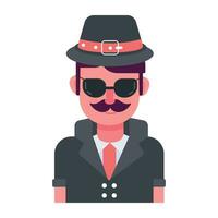 Trendy Spy Man vector