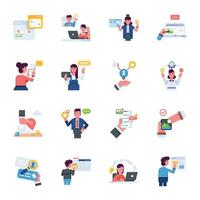 Modern Set of Web Development Flat Icons vector