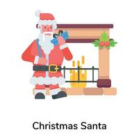 Trendy Christmas Santa vector