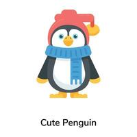 Trendy Cute Penguin vector