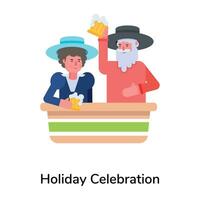 Trendy Holiday Celebration vector
