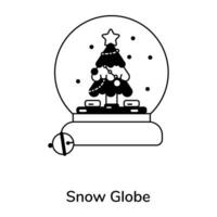 globo de nieve de moda vector