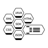 Trendy Code Modules vector