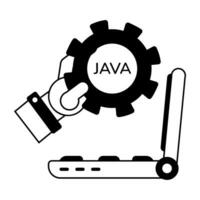 Trendy Java Development vector