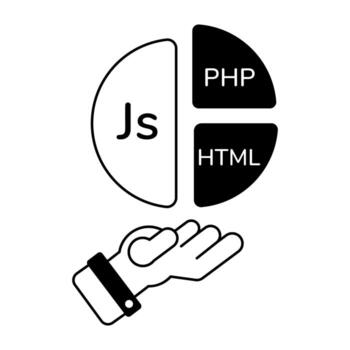 lenguajes de programación de moda vector
