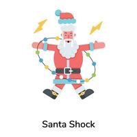 Trendy Santa Shock vector