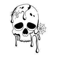 Trendy Bloody Skull vector