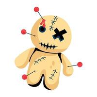 Trendy Voodoo Doll vector