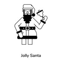 Trendy Jolly Santa vector