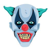 Trendy Scary Clown vector