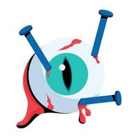 Trendy Zombie Eyeball vector