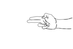 Pointing finger. Hand signal. vector