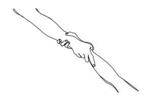 manos alcanzando fuera para amor apoyo ayuda y cuidado. vector