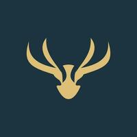 Outline Logo Design of deer head vector