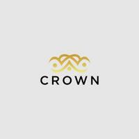 Premium style abstract gold crown logo symbol. Modern luxury brand icon.Vector illustration. vector