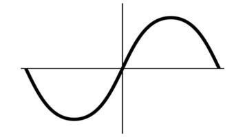 Graph pure sine wave, alternating current sine electrical network inverter vector