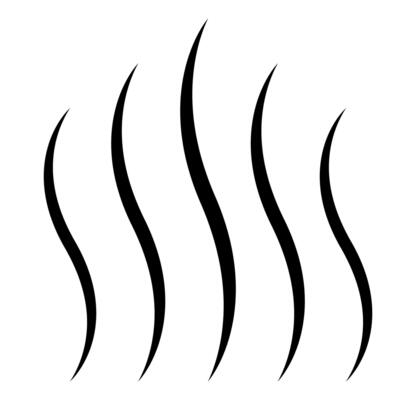 Evaporation icon, heat release, aroma diffusion logo, evaporation wet surface