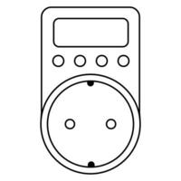 Smart electrical socket icon controlling electrical appliance, wifi smart socket vector