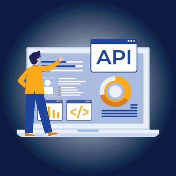 personalizado api no trabajo vector